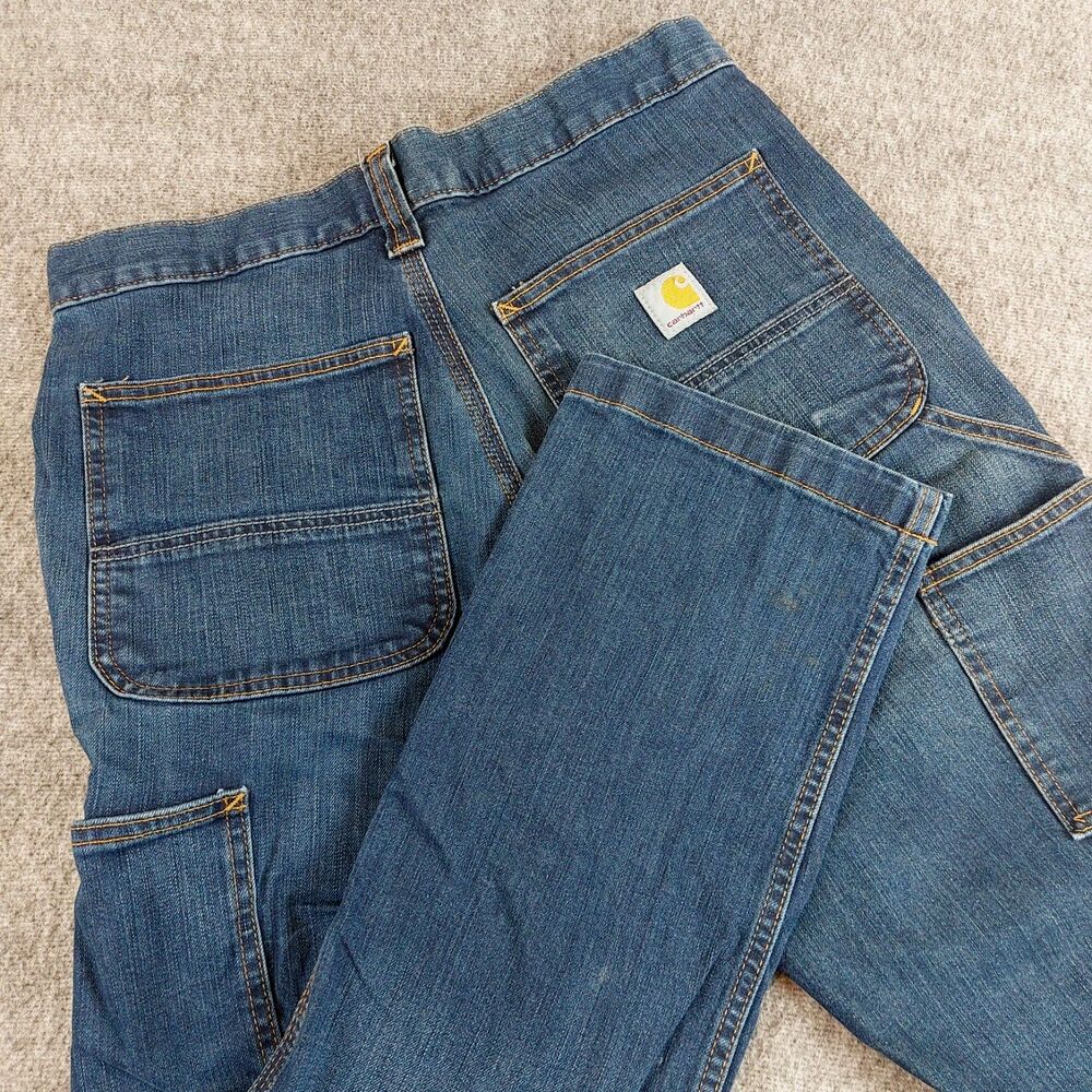 Carhartt Rugged Flex Relaxed Fit Utility Jeans Men's 31x30 (Fit 32x30) Blue